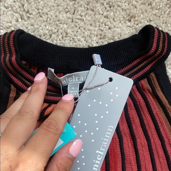 Daniel Rainn Penelope Halter Sweater Tank Dark Pink - Picture 3 of 4